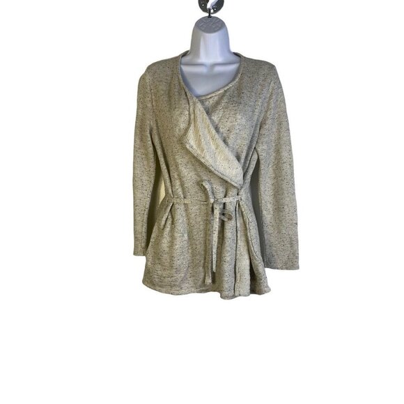 Pure J. Jill Womens‎ Waist-Tie Cardigan Sweater Beige Size Small Petite - Picture 1 of 9
